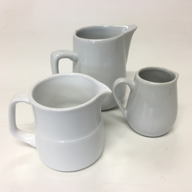 JUG, Milk Jug - White Ceramic Small Assorted